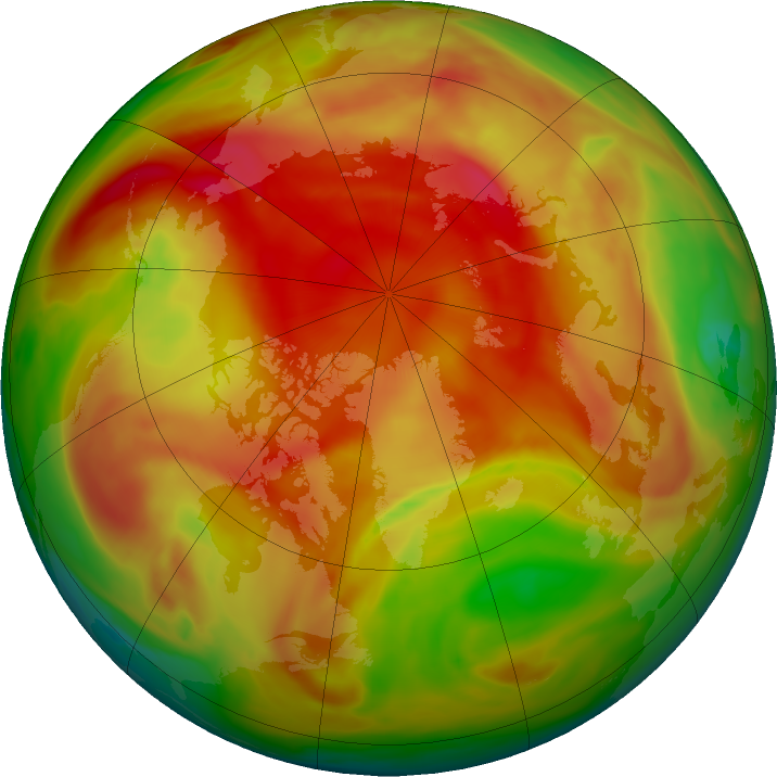 Arctic ozone map for 17 April 2024